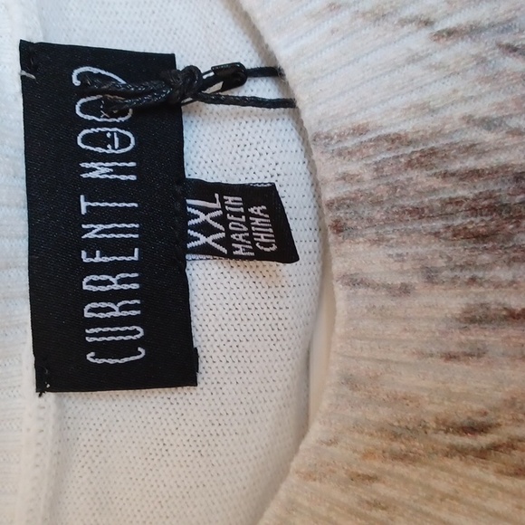 DOLLSKILL CURRENT MOOD XXL LONG-SLEEVED SWEATER WITH HUGE CAT FACE CREAM COLOR - Picture 5 of 12